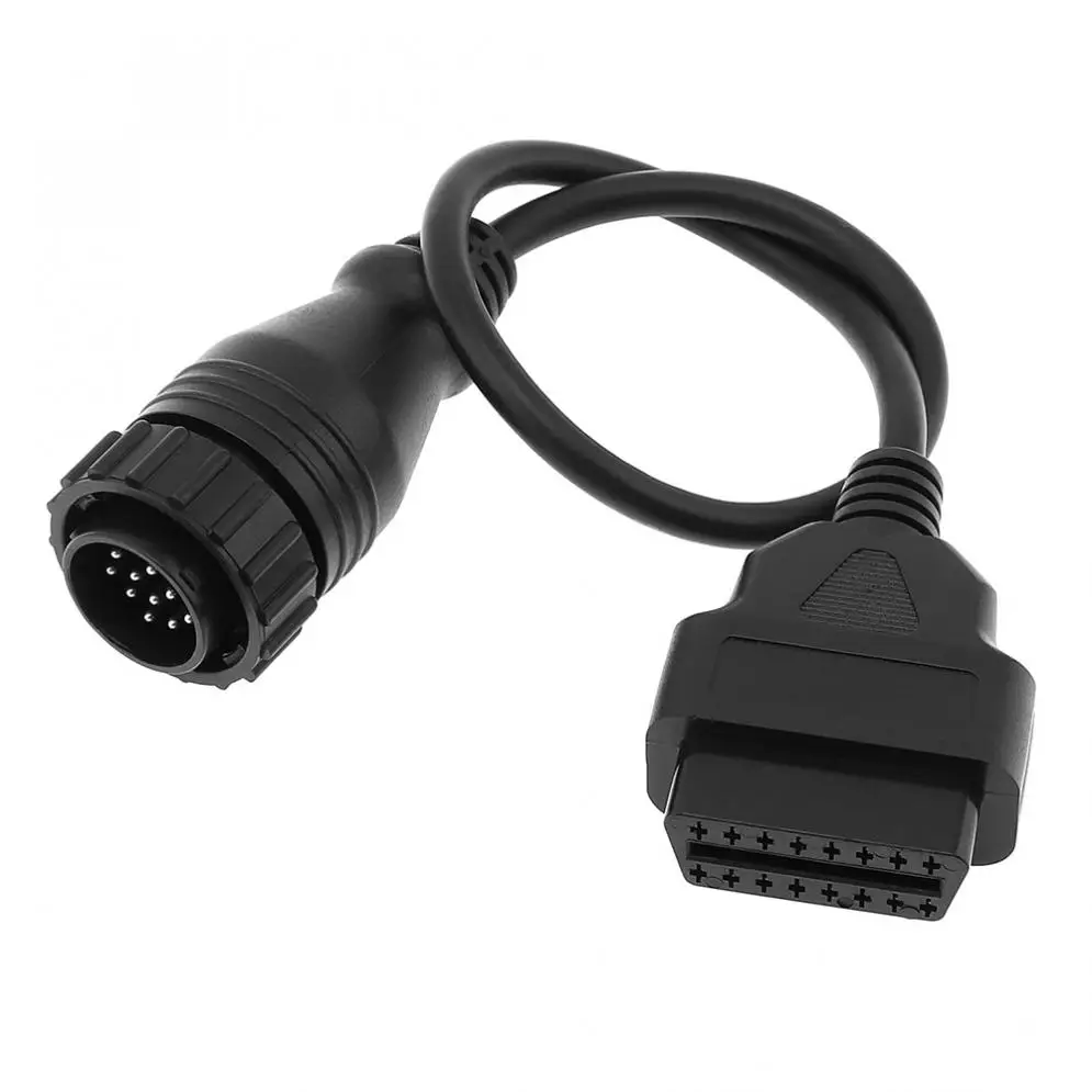 OBD II 14 контактный пластиковый штыревой к 16 контактному гнезду диагностический