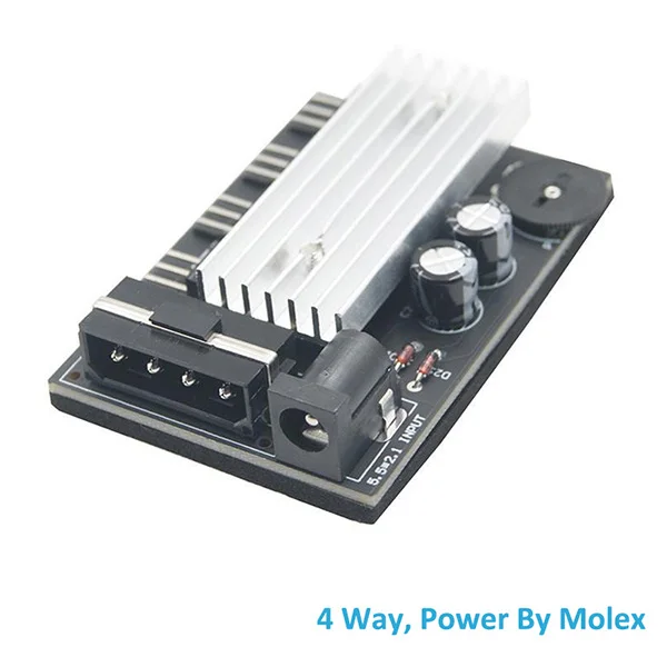 4 Way Molex Power Компьютер PC чехол Процессор кулер 3pin Вентилятор охлаждения регулятор температуры, 3-контактный втулка вентилятора Питание разветвитель от 4Pin или SATA - Цвет лезвия: 4 Way Molex Power