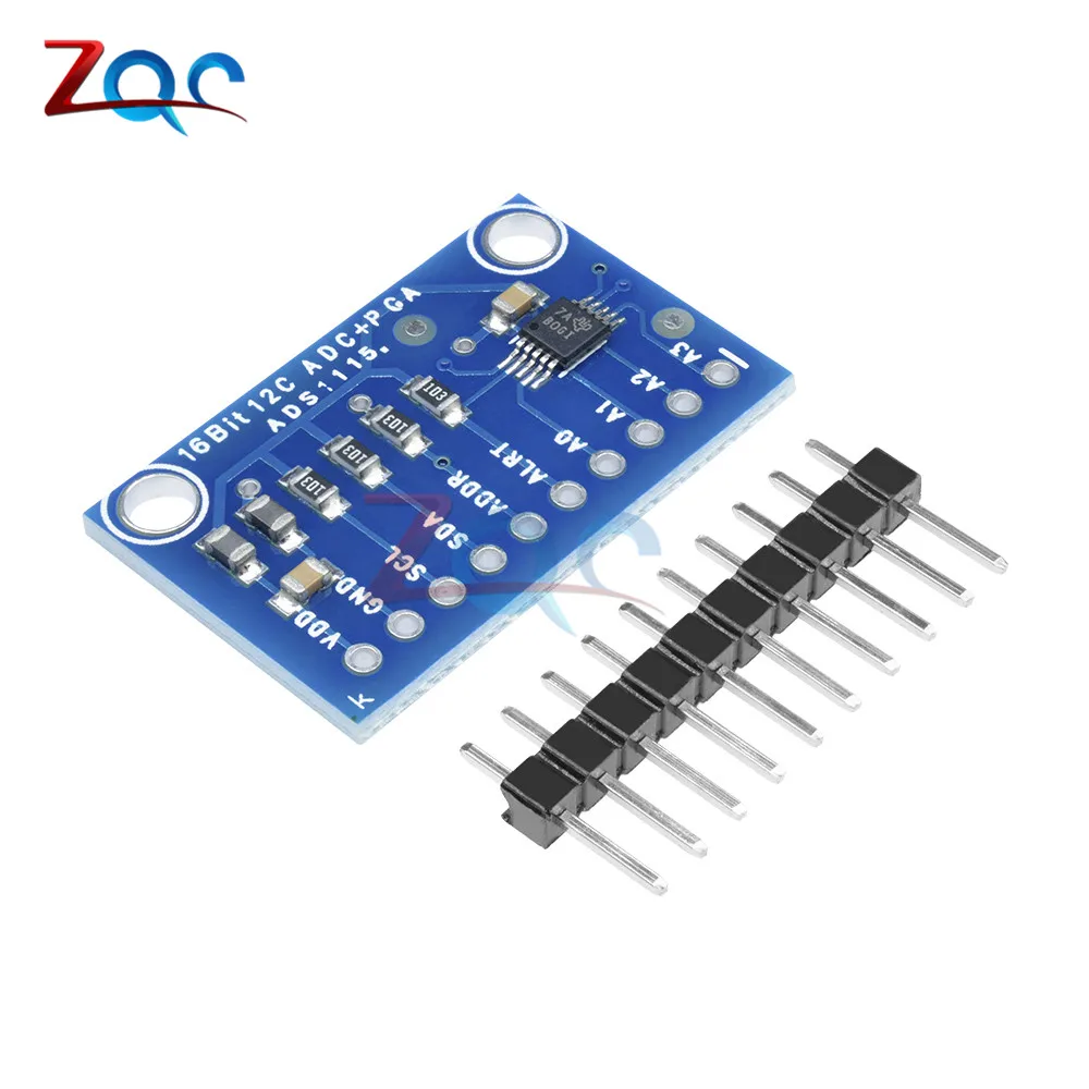 Модуль ADC 16 бит I2C ADS1115 ультра-компактный 16-точный 4-канальный с усилителем Pro Gain для