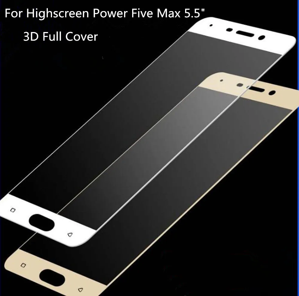 Высокопрочная закаленная стеклянная пленка 9H 3D для Highscreen Power Five Max 5 &quot полная