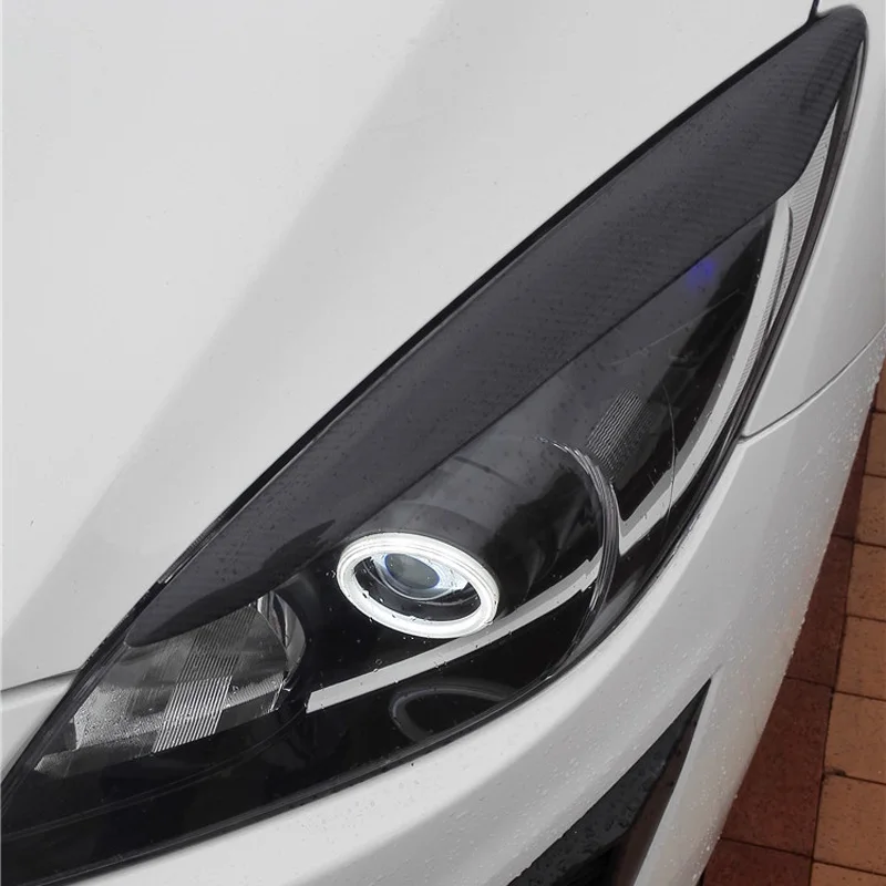 Наклейка для передней фары из углеродного волокна Mazda 3 2010 2013|Наклейки на