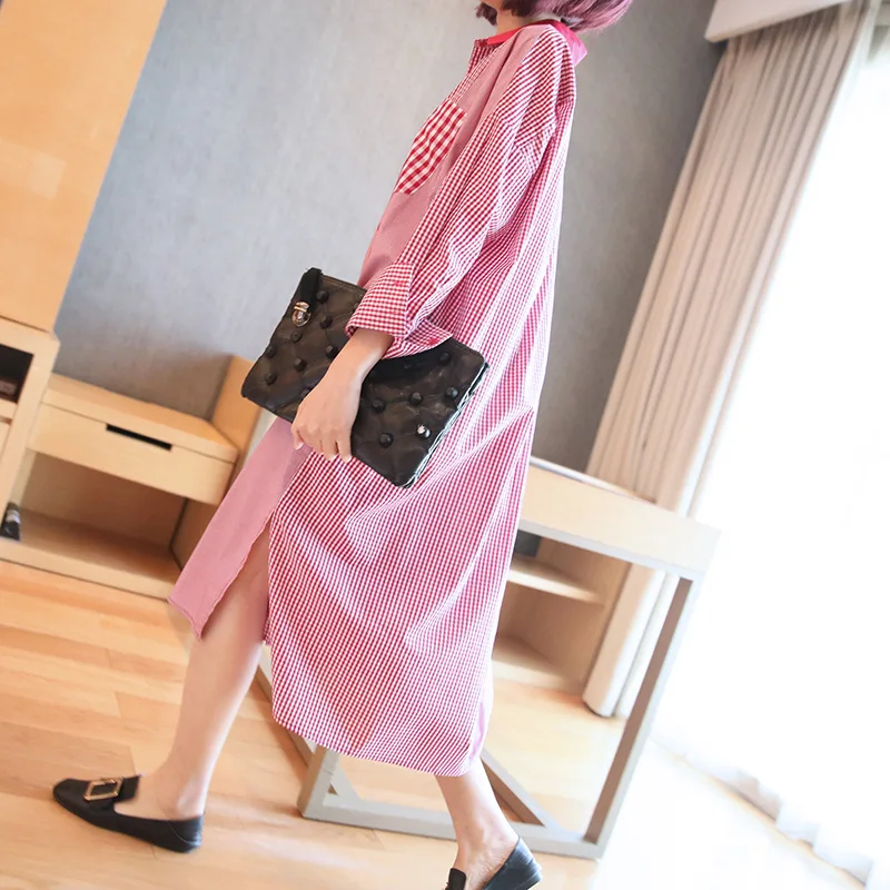 

Spring and summer fashion shirt dress 2019 spring new women's Korean version of the loose long shirt skirt women