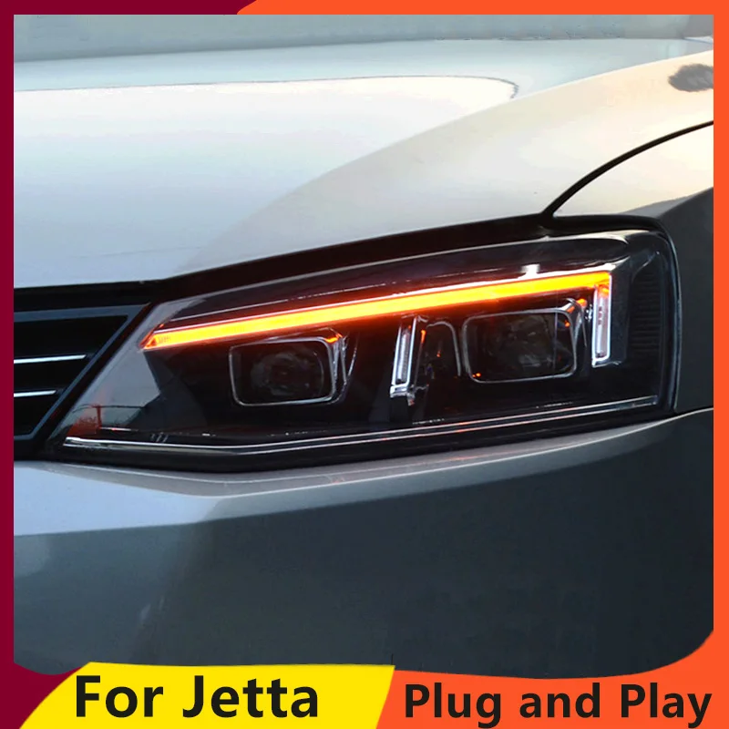 KOWELL Тюнинг автомобилей для vw jetta фары VW MK6 Глава лампы с светодиодный руководство