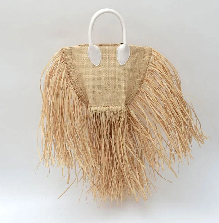 Летние Новые модные женские сумки длинные Популярные пляжные тоуты с бахромой