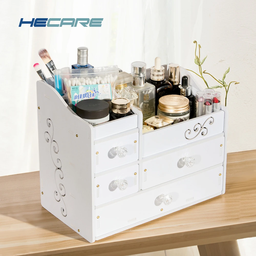 HECARE пластиковый органайзер для макияжа, контейнер для ювелирных изделий, водонепроницаемая коробка для хранения, косметический контейнер, чехол для хранения ювелирных изделий, Органайзер