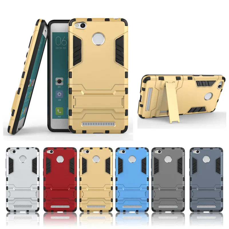 Противоударный Tough Case Для Redmi 3Pro Холодный Утюг Робот 2 в 1 Hybrid Броня Телефон Xiaomi С
