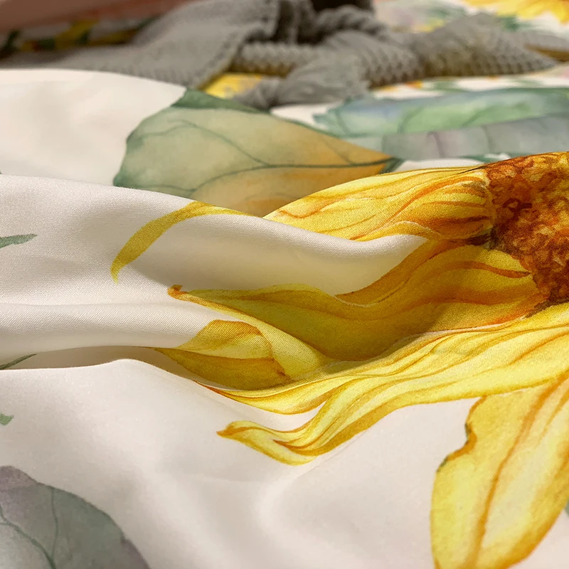 

Luxury egyptian cotton Sunflower bedlinen bedding set duvet cover bed sheet/fitted sheet pillow Quilt cover Twin/Queen/king Size