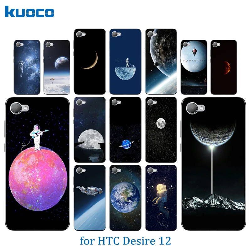 5 5-дюймовый Чехол для телефона HTC Desire 12 с рисунком космический мир мягкий
