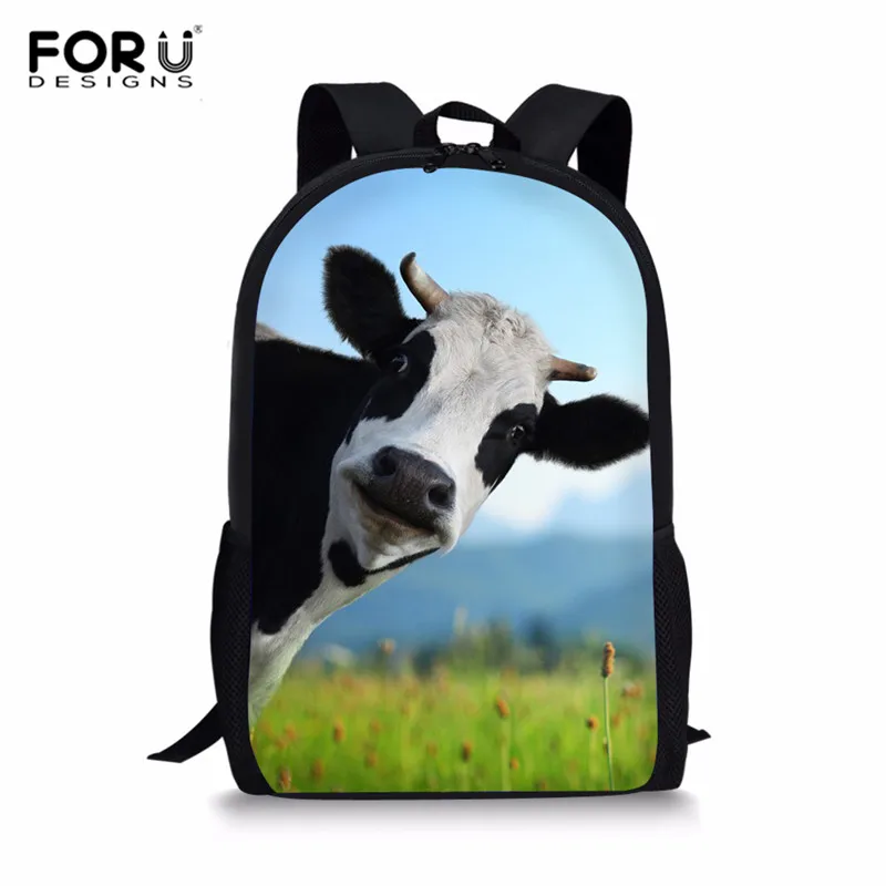 Z3627C FORUDESIGNS/крутой детский школьный рюкзак из коровьей кожи для подростков, вместительный школьный рюкзак для девочек и мальчиков, сумка для книг, mochila - Цвет: Z3627C