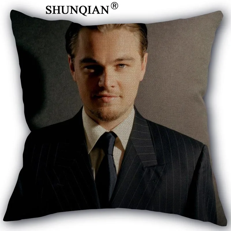 Leonardo DiCaprio Наволочка на заказ Хлопок Лен Декоративные Чехлы на подушки Чехол для текстиля стул 45x45 см одна сторона A1017 - Цвет: Pillowcase
