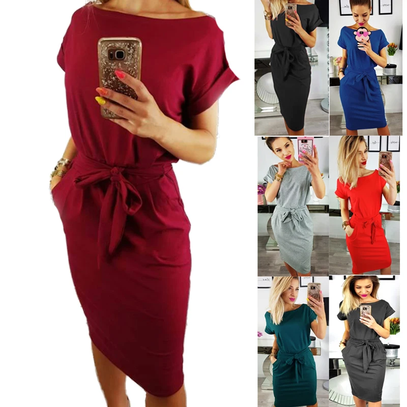 Летнее платье 2018 с коротким рукавом женские платья для вечеринок Vestidos mujer
