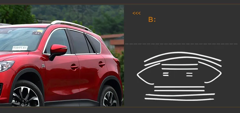 Авто аксессуары подходят для Mazda CX-5 CX5 2012 2013 из Нержавеющей Стали Подоконник рамка Обложка планки 22 шт