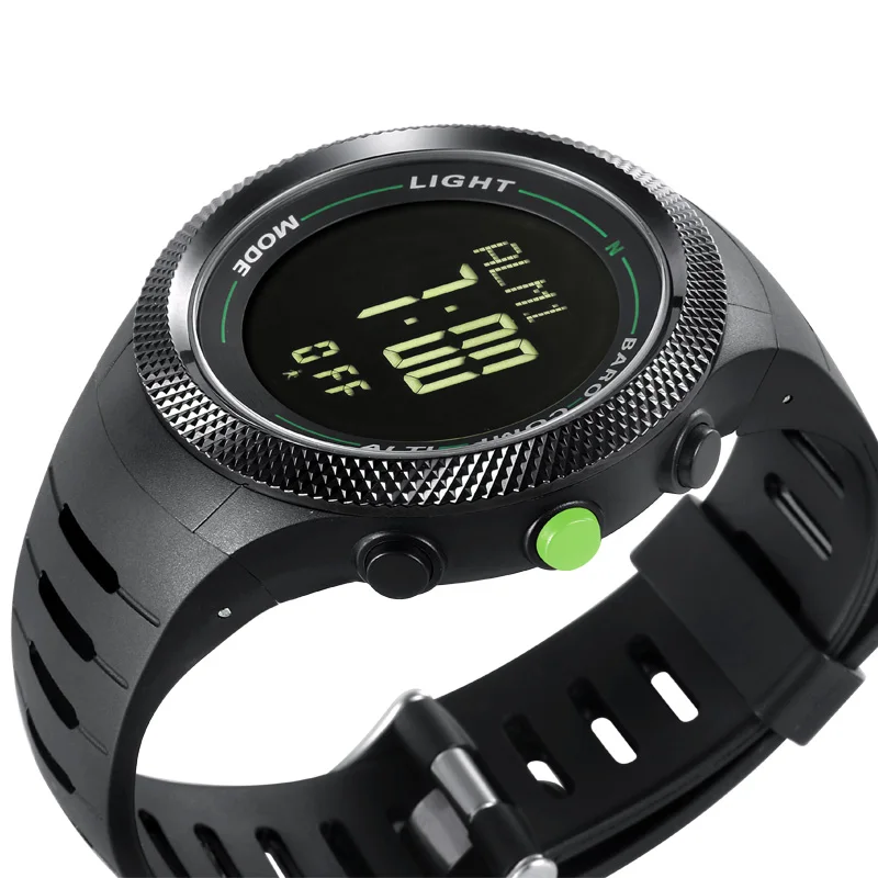 Мужская Спорт Цифровые часы Бег Плавание Высотомер Барометр Компас Термометр