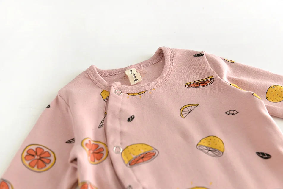 Fruit Hamburger Print Baby Rompers Cute Summer Spring Autumn Boys Girls Clothing Infant Ropa Children's Cartoon Jumpsuit | Детская