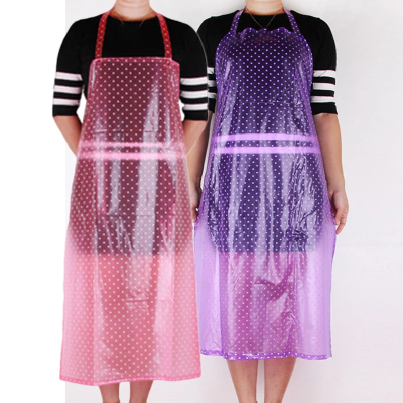 1PK прозрачный Водонепроницаемый сверхмощный чистый фартук из ПВХ для кухни