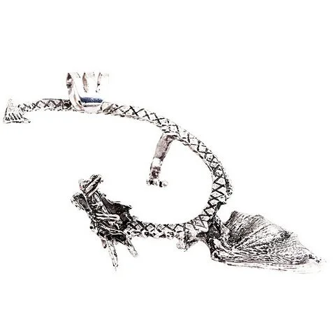 1 шт. Модные Ретро Винтажные готика рок панк золотые серебряные серьги-манжеты с