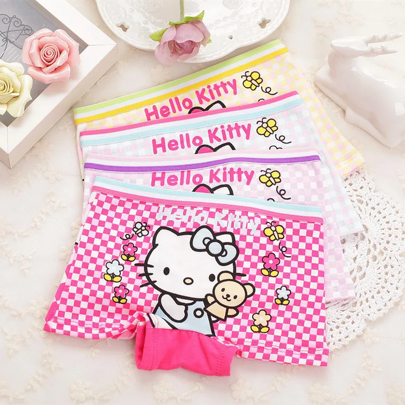 4 шт./Лот Детские хлопковые трусы с принтом|girls underwear panties|kids girl underweargirls |