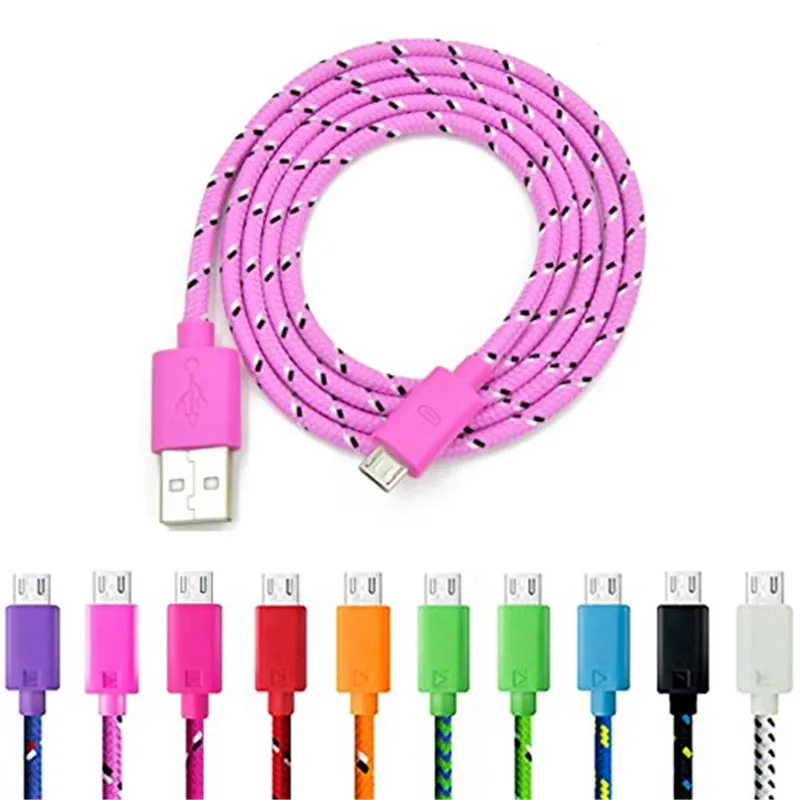 Оплетка из нейлона микро/8 контактный кабель USB для зарядки и переноса данный iphone