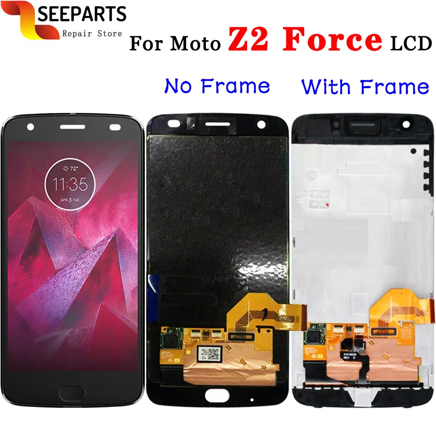 5 &quotдля Motorola Moto Z2 Force LCD дисплей кодирующий преобразователь сенсорного экрана в