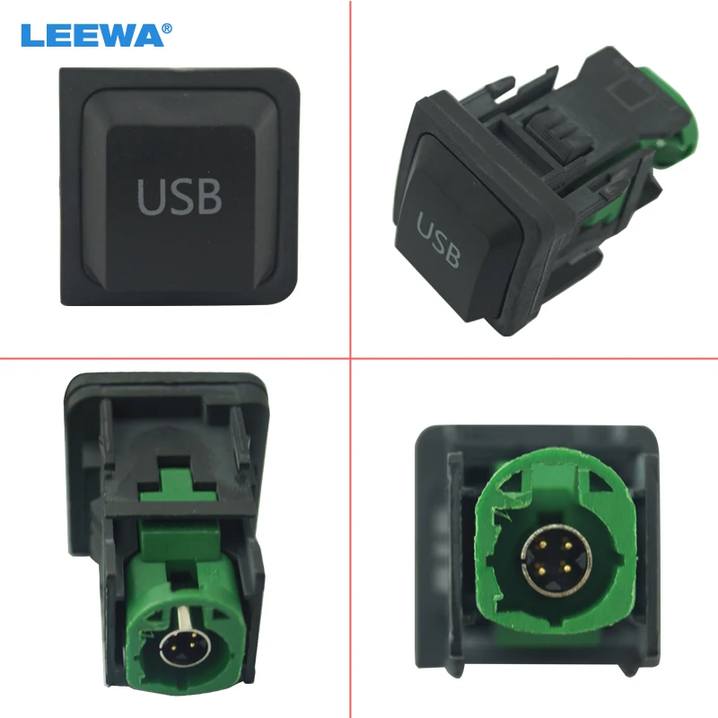 LEEWA 10 шт. для VW оригинальный RCD 510 USB переключатель штекер Jetta MK5 MK6 Golf Scirocco 5KD 035 726 A