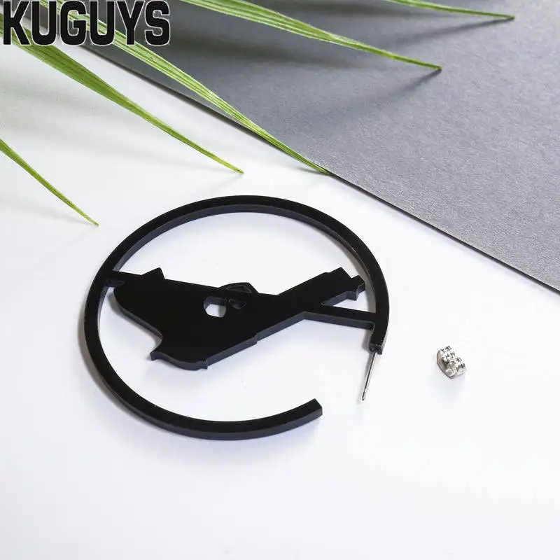 Женские большие серьги KUGUYS Hyperbole модные черные акриловые гвоздики ювелирные