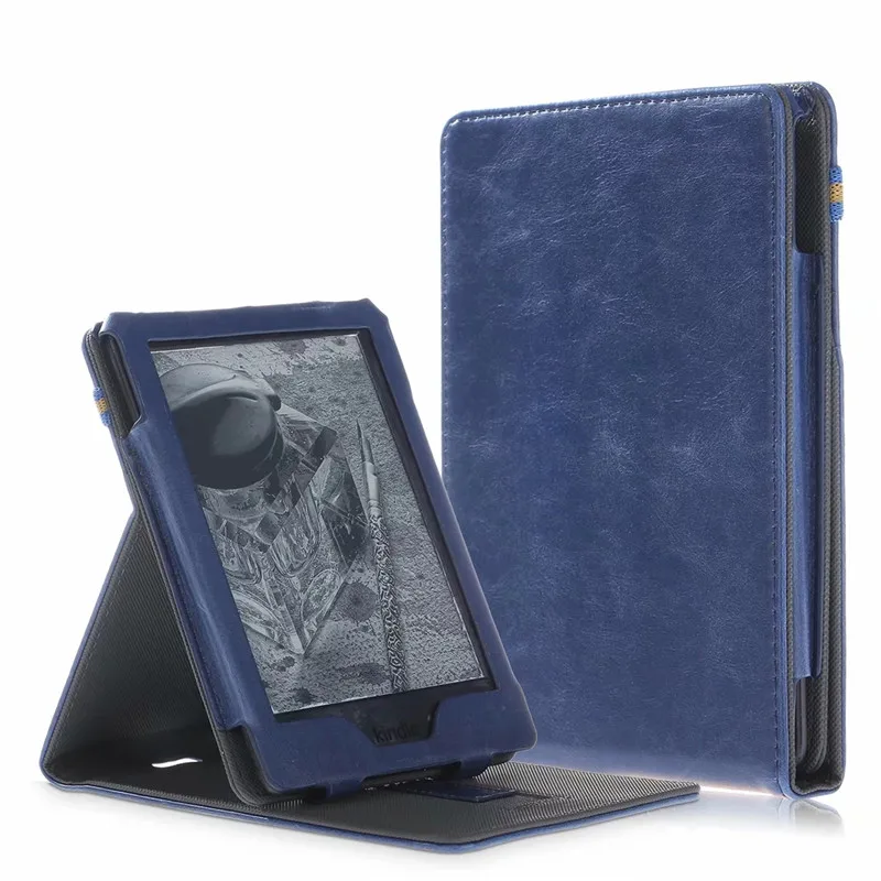 PU кожаный чехол для Kindle Paperwhite 10th, умный чехол для всех-New Kindle Paperwhite, выпущенный с держателем ручного ремня
