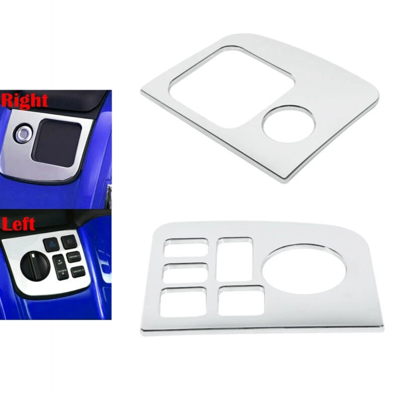 

Motorcycle Left/Right Chrome Control Accent Fairing For Honda Goldwing 1800 GL1800 01-11 09