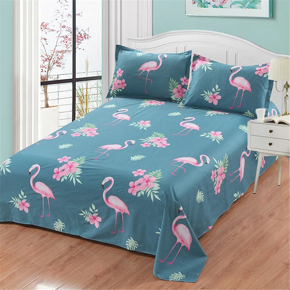 Горячая Распродажа Мультяшные животные полосатые плоские простыни наволочки 100%