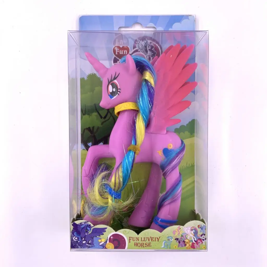 TO-7 My little pony, 14 см, ПВХ, радуга, милый, ПВХ, единорог, маленький пони, лошадь, фигурки, куклы для девочек, подарок на день рождения, Рождество - Цвет: TO-7