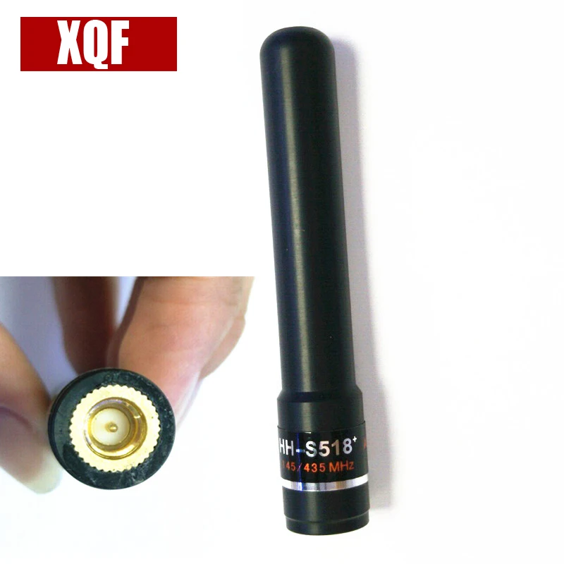 XQF HH S518 + UV антенна с высоким коэффициентом усиления SMA M короткой рукой для YAESU Vertex
