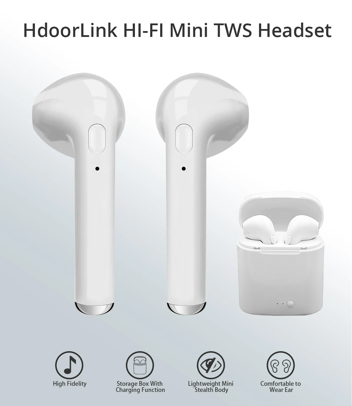 HdoorLink i7s TWS наушники-вкладыши беспроводные Bluetooth наушники стерео для микрофона портативный спортивный наушник мобильный мини-наушник