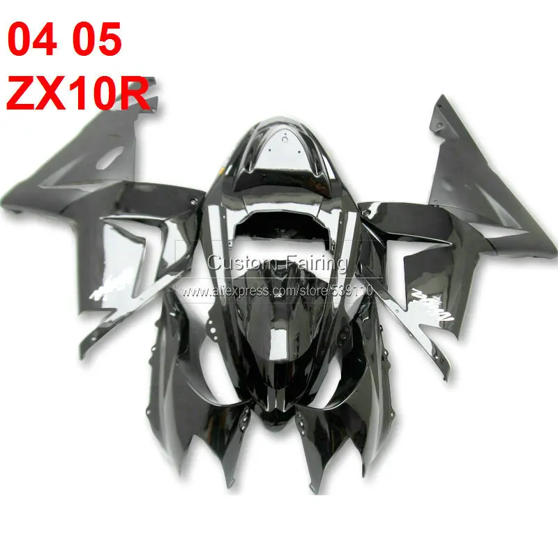 Черный для KAWASAKI ZX10R 2004 2005 NINJA матовый черный 04 05 обтекатель комплект обтекателей