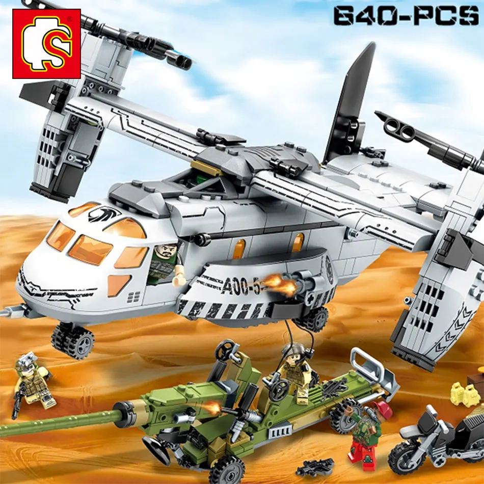 Sembo блок вертолет совместим с legos wars военные строительные блоки наборы армейские