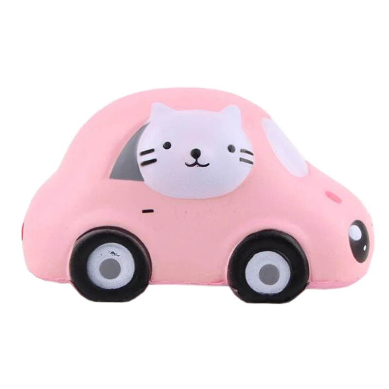 pink car Мягкая игрушка хлеб клубника попкорн гамбургер Единорог Rilakkuma хомяк собака с изображением утки, лягушки медленно поднимающиеся Squeeze детские игрушки для мальчиков и девочек - Цвет: pink car