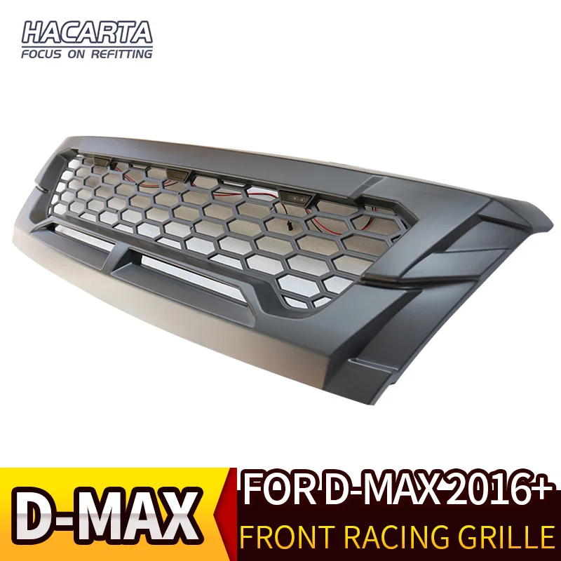 Матовая Черная решетка радиатора для ISUZU DMAX D MAX 2016 2018 ABS автомобильные аксессуары