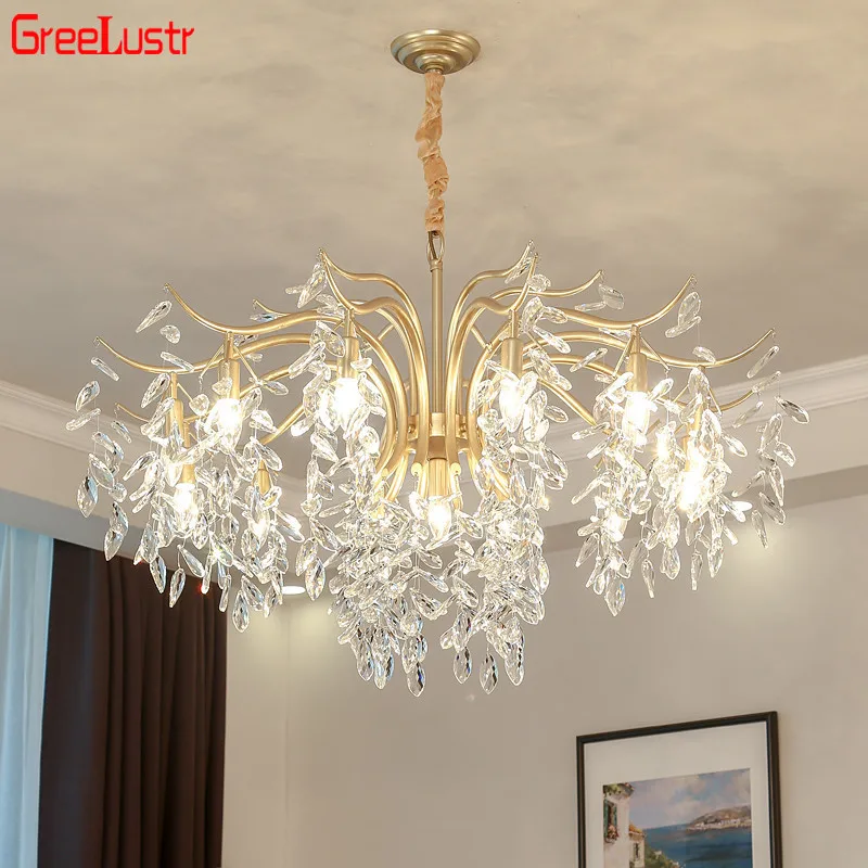 2019 роскошный хрустальный подвесной светильник E14 LED lustres de cristal крытый свет для