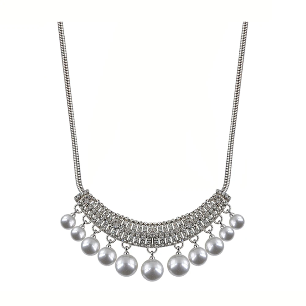 

Hot Sale Choker Necklace Big Simulated Pearl Necklace