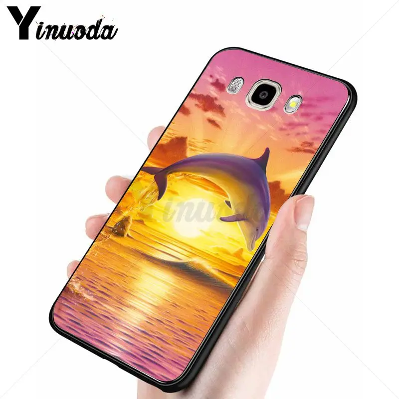Мягкий силиконовый черный чехол для телефона Yinuoda Dance Of Dolphin Samsung Galaxy j6plus j7 prime j8 j2