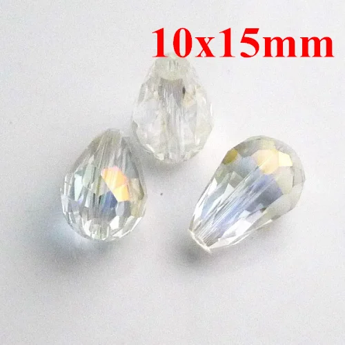 

Free shipping AAA Top Quality 10X15mm 5500 teardrop crystal glass beads crystal clear AB colour 100pcs/lot T8110401AB
