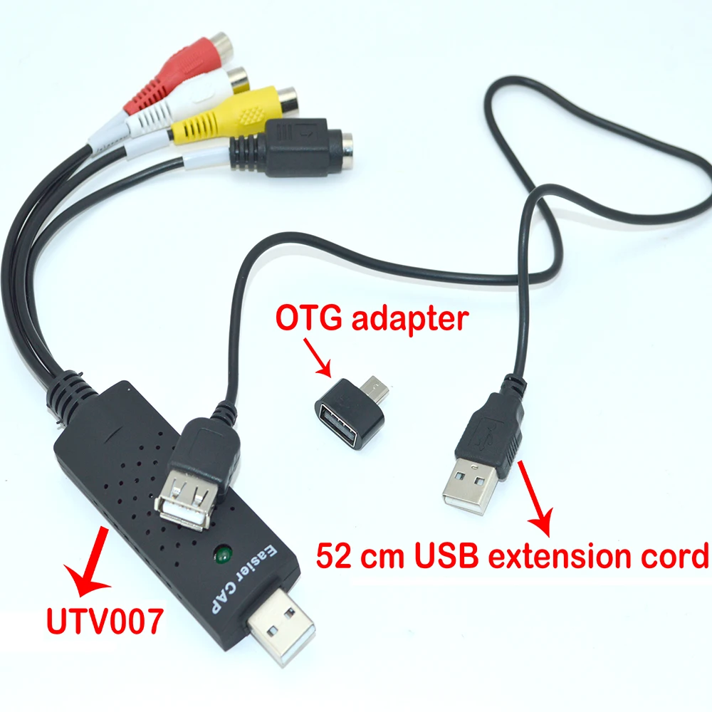 Blue чем USB 2.0 hdmi к RCA адаптер конвертер аудио-видео PC кабели ТВ DVD VHS устройства