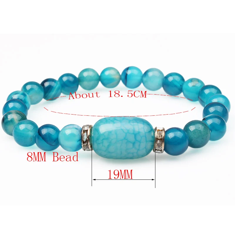 Женский пляжный браслет из натурального камня 8 цветов 2017|strand bracelets|natural stone