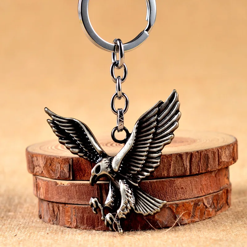 Брелок с фигуркой орла крутые цепочка для ключей мужчин ястреб ключница