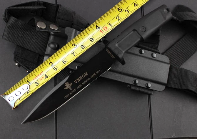 Новейший яд фиксированный нож для выживания с резиновой ручкой охотничий