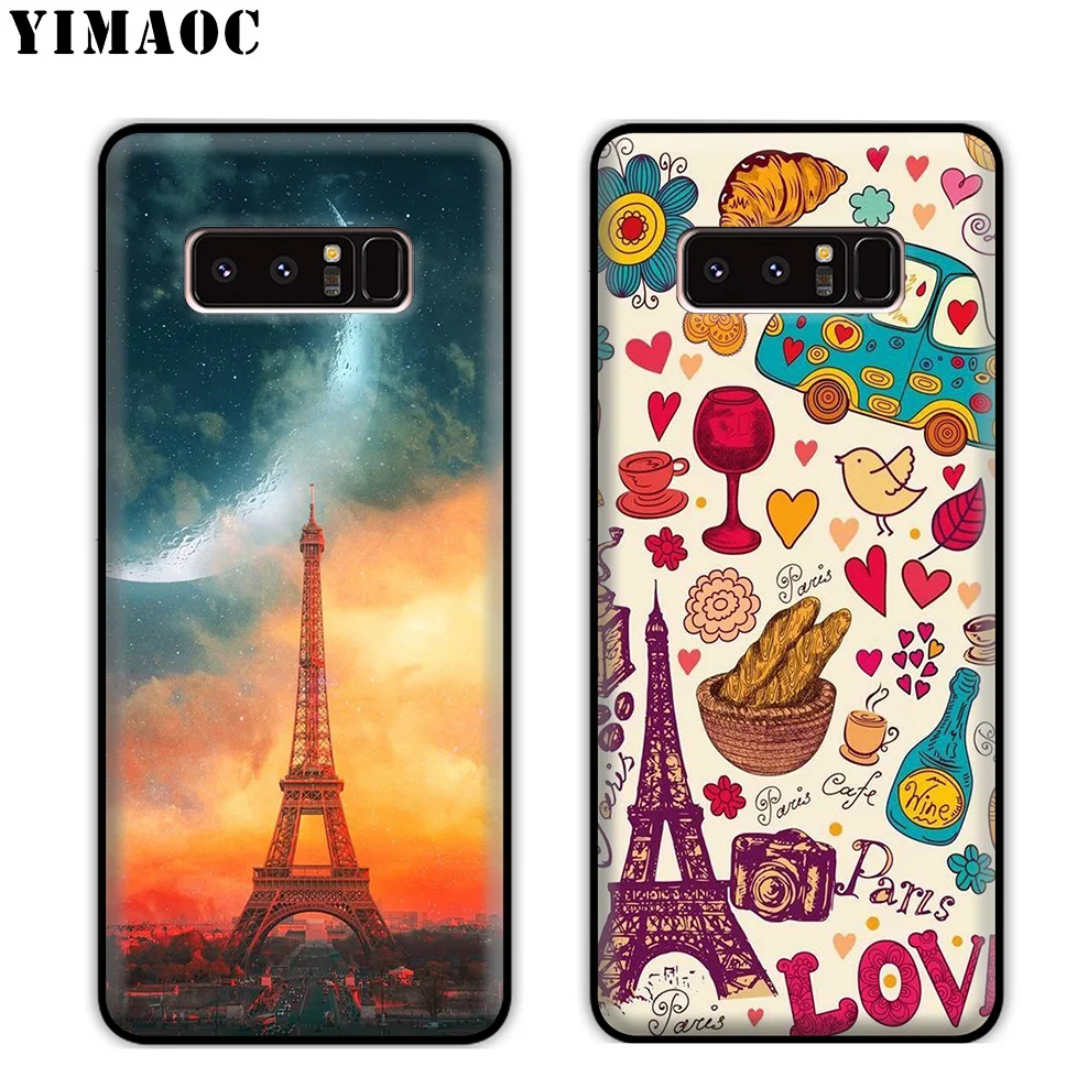 YIMAOC Eiffel Tower Paris Soft Silicone Case for Samsung Galaxy S10 S10e S9 S8 Plus S7 S6 Edge J6 Cover |