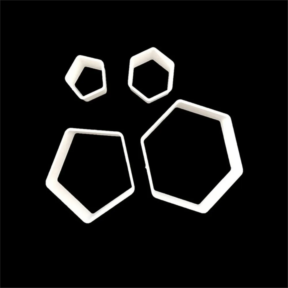 4pcs/set football ball shaped plastic fondant mold cutter cake mould for cakes decorating sugarcraft tools kitchen bakeware | Дом и сад