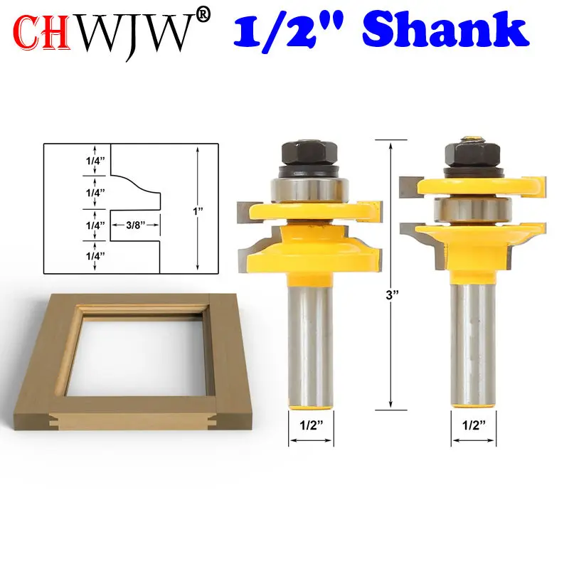 Рельсовые и фрезы с хвостовиком 1/4 &quot-соответствующие 2-битные стандартные Ogee для