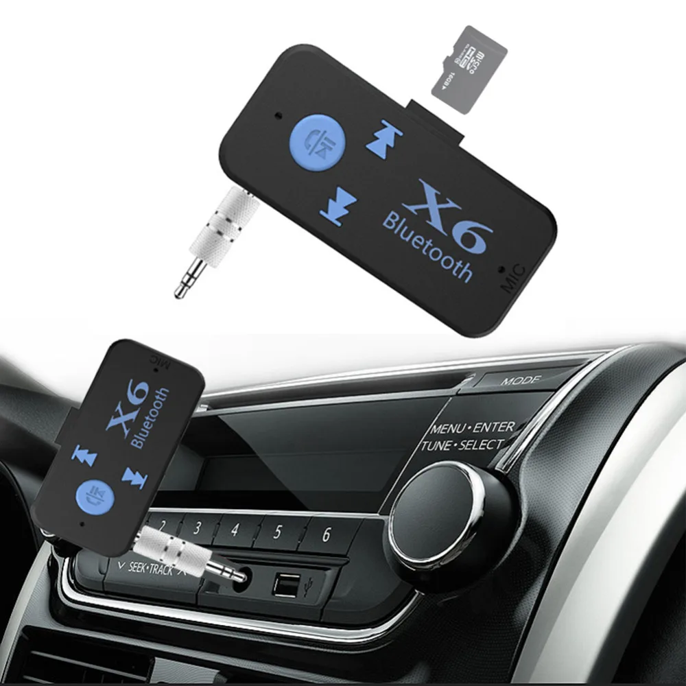 Автомобильный USB Bluetooth аудио приемник адаптер 3 5 мм Aux 4 1 громкой связи