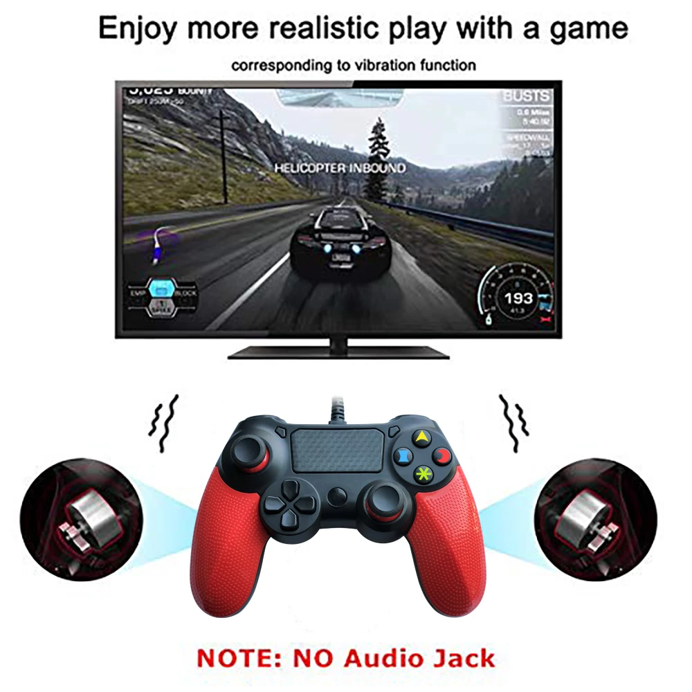 K ISHAKO для sony Playstation 4 проводной игровой контроллер для PS4 Pro Вибрационный джойстик для DualShock 4 джойстики USB