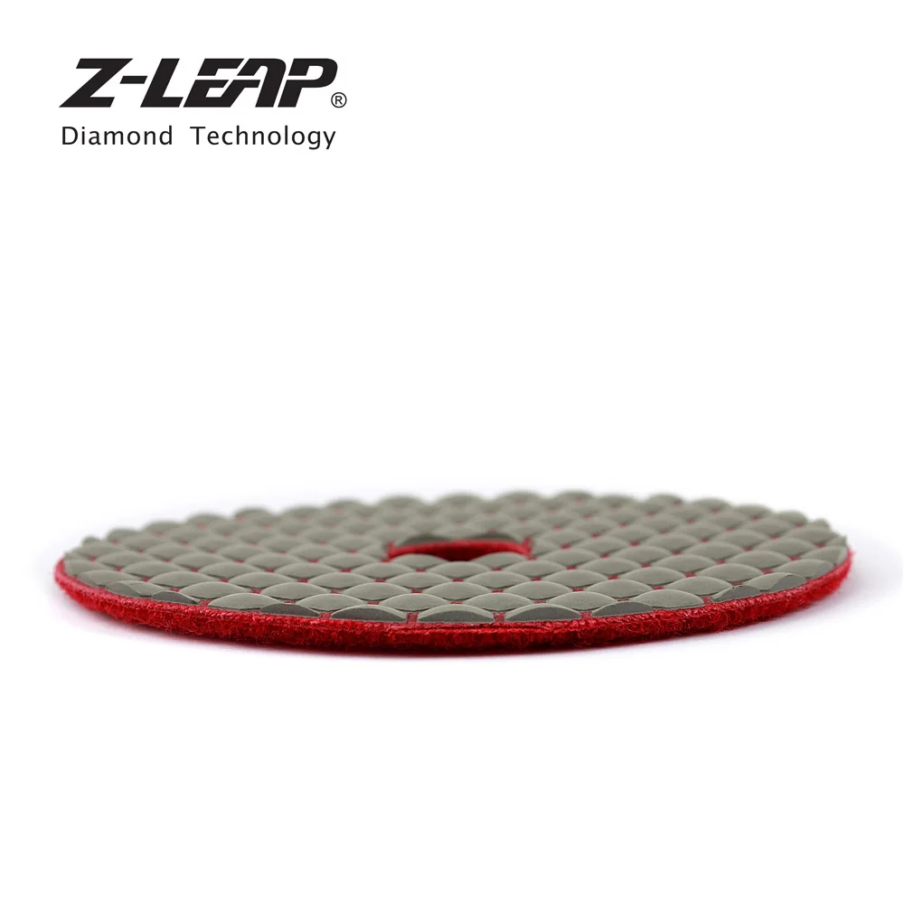 Z-LEAP 7 шт./компл. 4 дюйма Алмазные сухие полировальные подложки гибкий алмазный шлифовальный круг с полимерной связкой шлифовальный диск для Гранит Мраморное шлифовальное колесо