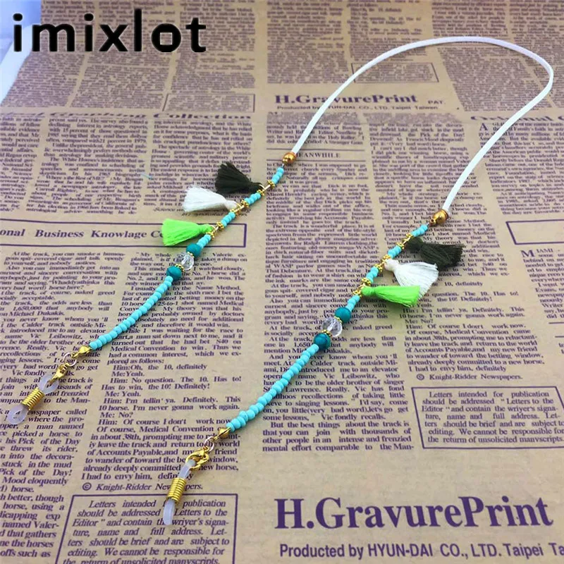 IMIXLOT 1 шт. Красивая Белая металлическая цепочка Ручной работы Бусины для очков